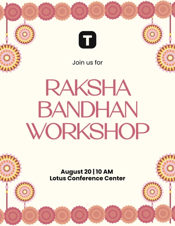 Professional Workshop Raksha Bandhan Flyer Template to Download