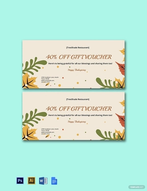 Thanksgiving Gift Voucher Template
