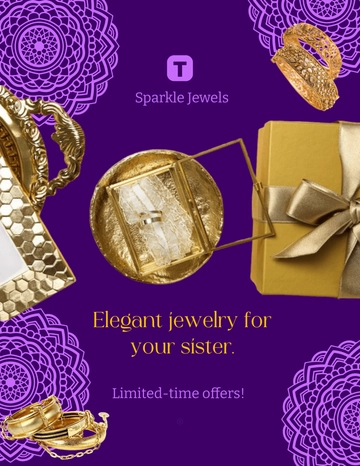 Free nPurple Raksha Bandhan Gift Flyer Template to Edit Online