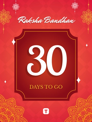 Free Raksha Bandhan Countdown Template to Edit Online