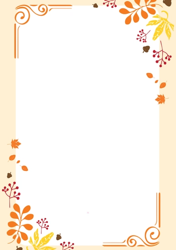 Free Fall Page Border Template to Edit Online