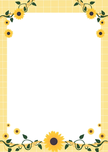 Free Sunflower Page Border Template to Edit Online