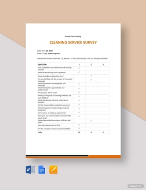 Cleaning Service Survey Template