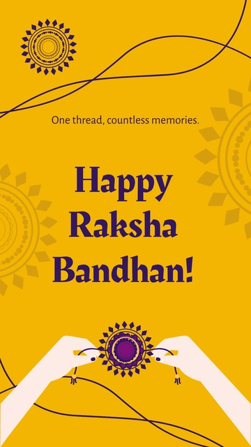 Free Raksha Bandhan Wallpaper Template to Edit Online