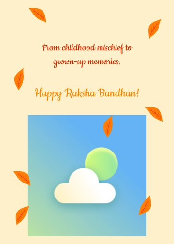 Free Cute Raksha Bandhan Wishes Template to Edit Online