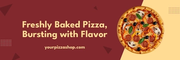 Free Pizza X Header Template to Edit Online