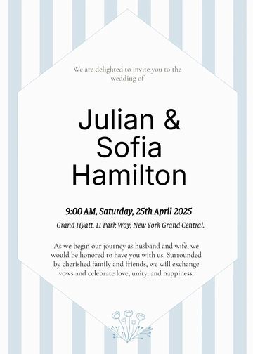 Free Floral Spring Wedding Invitation Template to Edit Online