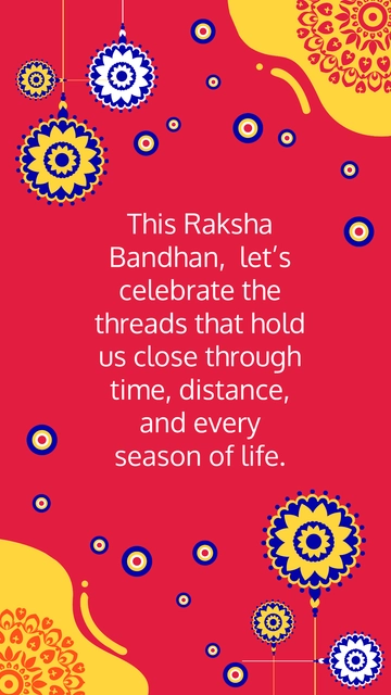 Free Simple Raksha Bandhan Quote Banner Template to Edit Online