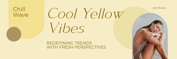 Free Cool Yellow X Header Template to Edit Online
