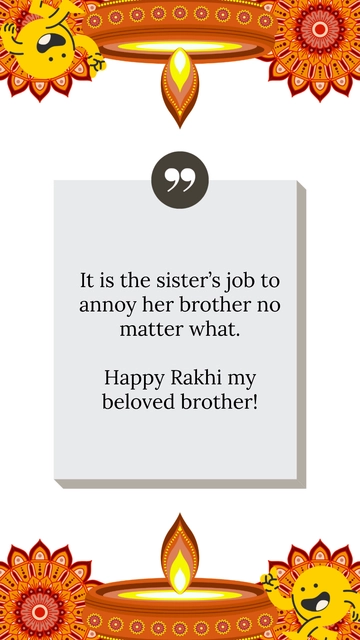 Funny Raksha Bandhan Quote Design Template to Download