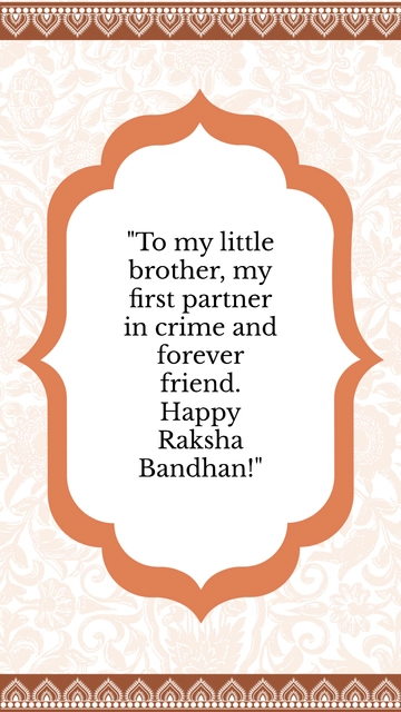 Raksha Bandhan Quotes for Little Brother Template to Download