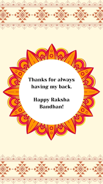 Colorful Raksha Bandhan Thank You Quote Template to Download