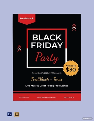 Black Friday Party Flyer Template