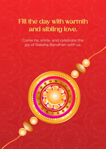 Free Raksha Bandhan Invitation Quote Template to Edit Online