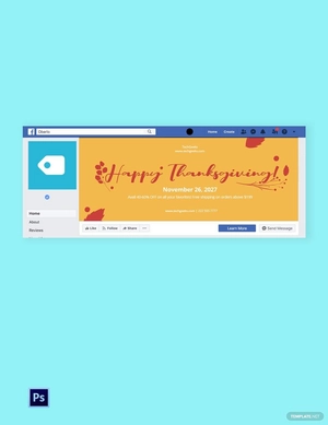 Thanksgiving Facebook Cover Photo Template