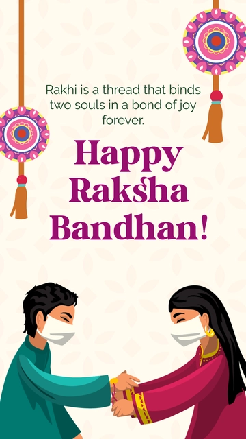 Free English Raksha Bandhan Quote Template to Edit Online