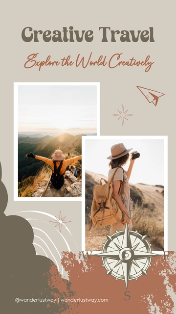 Free Creative Travel Instagram Story Highlight Template to Edit Online
