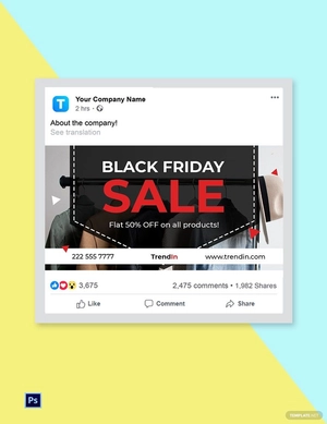 Black Friday Facebook Shared Image Template