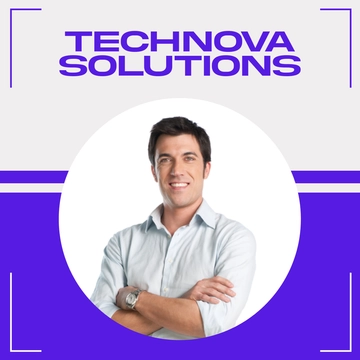 Free Technology Linkedin Profile Photo Template to Edit Online