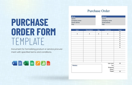 Purchase Order Form Template