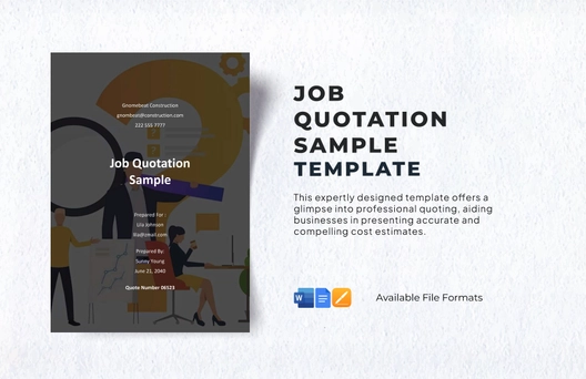 Job Quotation Sample Template