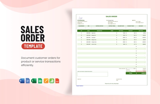 Sales Order Template