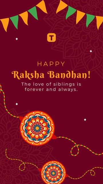 Free Raksha Bandhan Festival Quote Template to Edit Online