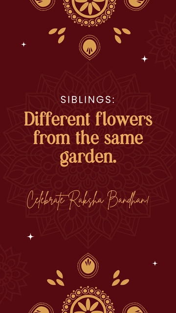 Free Floral Raksha Bandhan Quote Template to Edit Online