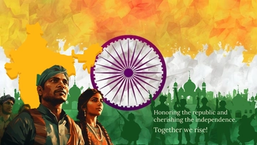 Free India Republic Independence Day Background Template to Edit Online
