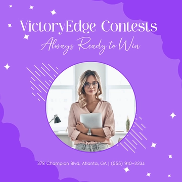 Free Contest Linkedin Profile Photo Template to Edit Online