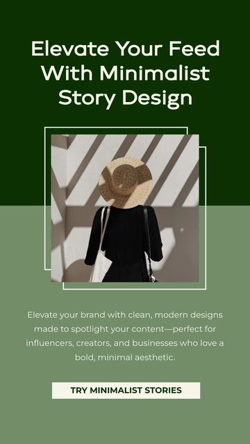 Free Minimalist Instagram Story Template to Edit Online