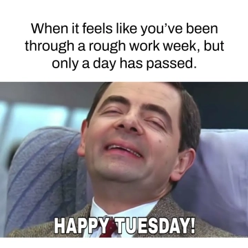 Free Happy Tuesday Meme Template to Edit Online