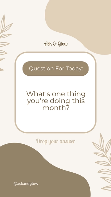 Free Instagram Story Question Template to Edit Online