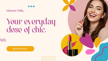 Free Colorful Glamour X Post Template to Edit Online