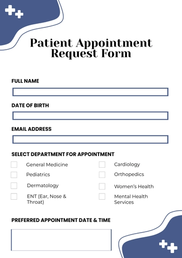 Free Patient Appointment Template to Edit Online