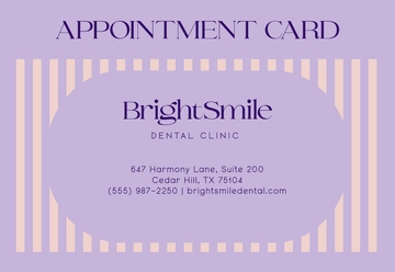 Free Cute Appointment Card Template to Edit Online