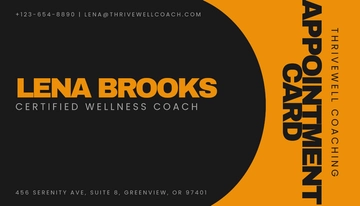Free Appointment Business Card Template to Edit Online