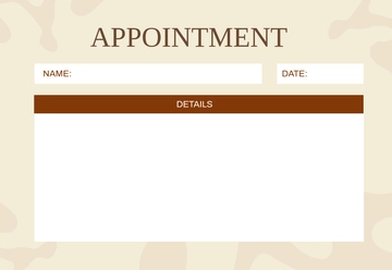 Free Minimalist Appointment Template to Edit Online