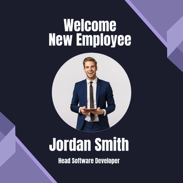 Free New Employee Linkedin Post Template to Edit Online