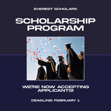 Free Scholarship Linkedin Post Template to Edit Online