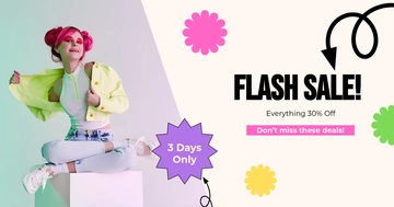 Free Colorful Sale Facebook Post Template to Edit Online