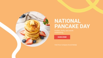 Free National Pancake Day YouTube Ad Template to Edit Online