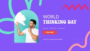 Free World Thinking Day YouTube Ad Template to Edit Online
