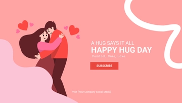 Free Happy Hug Day YouTube Ad Template to Edit Online