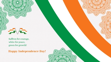 Free Tricolor India Independence Day Background Template to Edit Online