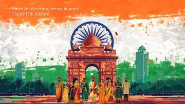 Free India Independence Day Wallpaper Background Template to Edit Online