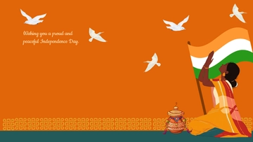 Free India Independence Day Wishes Background Template to Edit Online