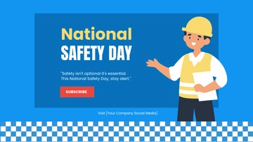 Free National Safety Day YouTube Ad Template to Edit Online