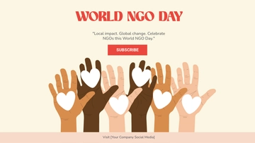 Free World NGO Day YouTube Ad Template to Edit Online