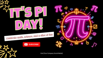 Free Pi Day YouTube Ad Template to Edit Online